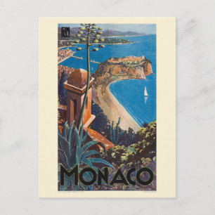 Monaco PLM  Post 1925 Poster Briefkaart