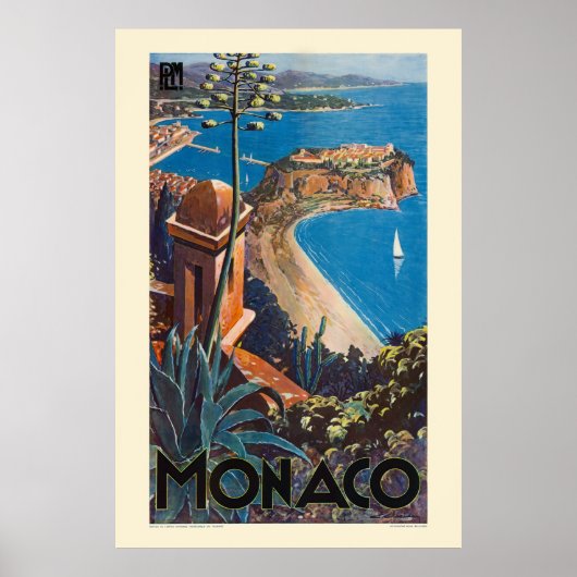 Monaco PLM Vintage Poster 1925 (Voorkant)