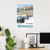 Monaco Poster Auto Racing Kunst Raceauto Print (Thuiskantoor)