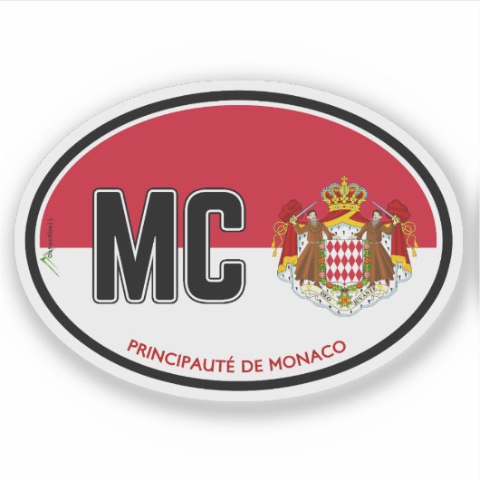 MONACO Principate de Monaco 01 Sticker (Voorkant)