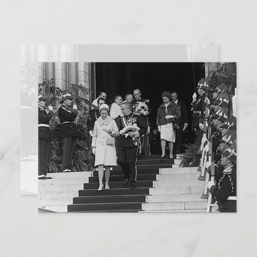  Monaco Prins Albert en Princess Grace Briefkaart (Voorkant / Achterkant)