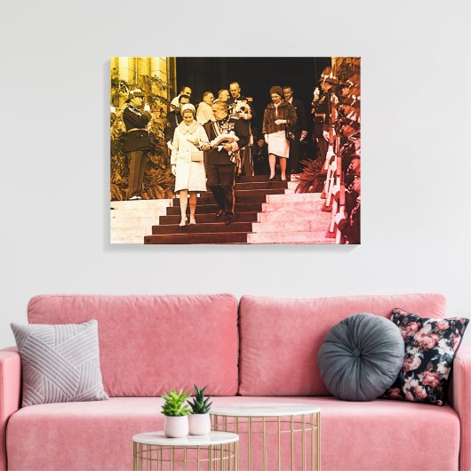 Monaco Prins Albert en Princess Grace Canvas Afdruk (Insitu (Woonkamer))