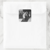 Monaco Prins Albert en Princess Grace Vierkante Sticker (Tas)