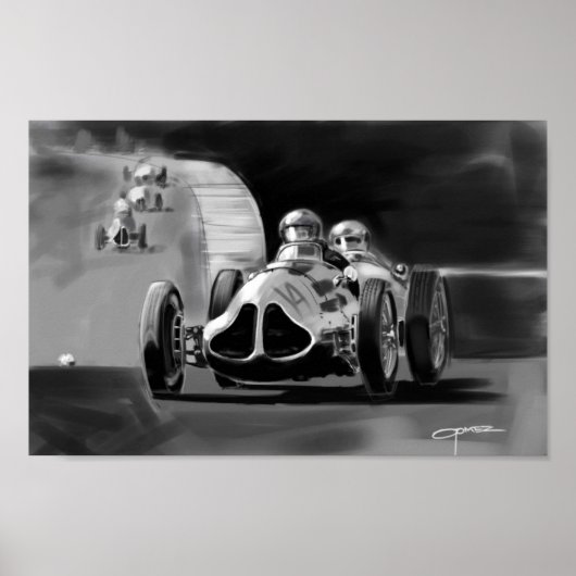 Monaco Race Car Poster (Voorkant)