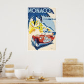 Monaco raceauto poster 1952 raceprint sportauto (Keuken)