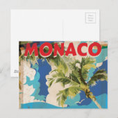 MONACO RACING-REISPOSTER BRIEFKAART (Voorkant / Achterkant)
