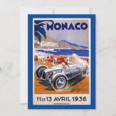 Monaco reisposter, 1936 autorace, (Voorkant)