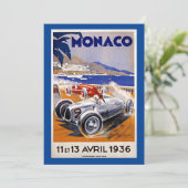 Monaco reisposter, 1936 autorace, (Staand voorkant)