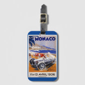 Monaco-reisposter, 1936 autorace bagagelabel (Voorkant (verticaal))