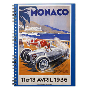 Monaco-reisposter, 1936 autorace notitieboek