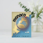 Monaco Reisposter  Briefkaart (Staand voorkant)