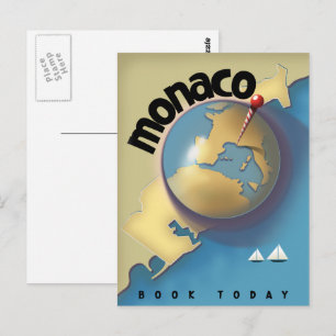 Monaco Reisposter Briefkaart
