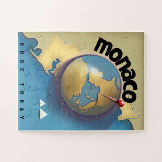 Monaco Reisposter  Legpuzzel (Horizontaal)