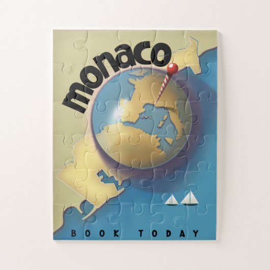 Monaco Reisposter  Legpuzzel (Verticaal)