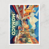 Monaco Reizen artistiek kleurrijk Briefkaart (Voorkant)