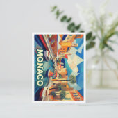 Monaco Reizen artistiek kleurrijk Briefkaart (Staand voorkant)
