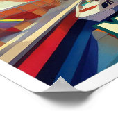 Monaco Reizen artistiek kleurrijk Poster (Hoek)