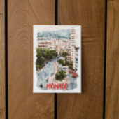 Monaco Retro Race Track Franse Riviera Reizen Briefkaart