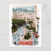 Monaco Retro Race Track Franse Riviera Reizen Briefkaart (Voorkant)