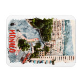 Monaco Retro Race Track Franse Riviera Reizen Magneet (Horizontaal)