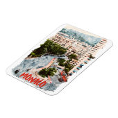 Monaco Retro Race Track Franse Riviera Reizen Magneet (Linkerzijde)