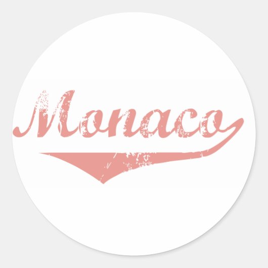 Monaco Revolutie Stijl Ronde Sticker (Voorkant)