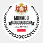 Monaco Ronde Sticker (Voorkant)