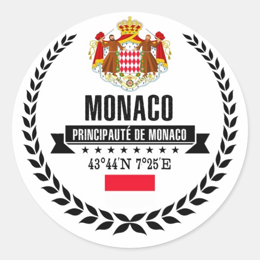 Monaco Ronde Sticker (Voorkant)