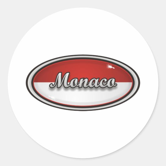 Monaco Ronde Sticker (Voorkant)