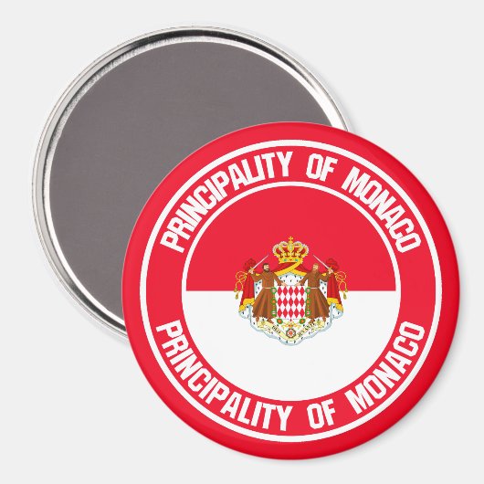 Monaco Round Emblem Magneet (Voorkant / Achterkant)