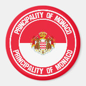 Monaco Round Emblem Magneet (Voorkant)