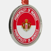 Monaco Round Emblem Metalen Ornament (Rechts)