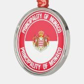 Monaco Round Emblem Metalen Ornament (Links)