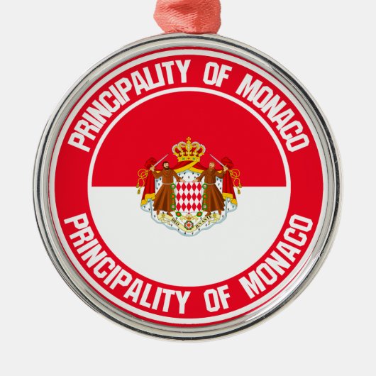 Monaco Round Emblem Metalen Ornament (Voorkant)