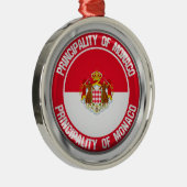 Monaco Round Emblem Metalen Ornament (Rechts)