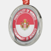 Monaco Round Emblem Metalen Ornament (Links)