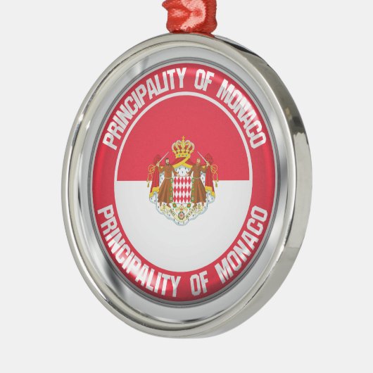 Monaco Round Emblem Metalen Ornament (Links)