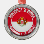 Monaco Round Emblem Metalen Ornament (Voorkant)