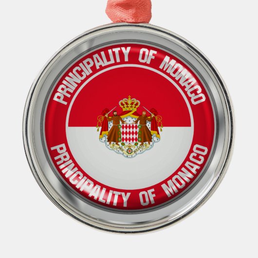 Monaco Round Emblem Metalen Ornament (Voorkant)
