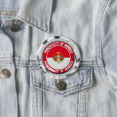 Monaco Round Emblem Ronde Button 7,6 Cm (In situ)