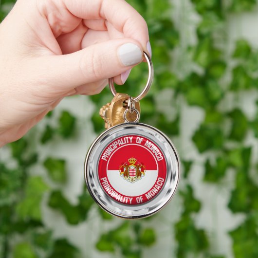 Monaco Round Emblem Sleutelhanger (Hand)