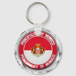Monaco Round Emblem Sleutelhanger