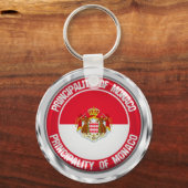 Monaco Round Emblem Sleutelhanger (Voorkant)