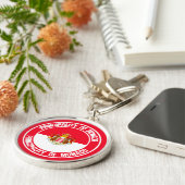 Monaco Round Emblem Sleutelhanger (Zijkant)