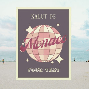Monaco salut Retro blauwgroen blauw Briefkaart