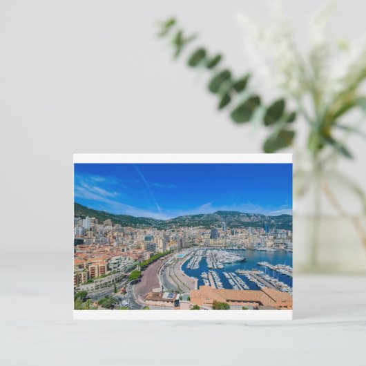 Monaco Skyline Briefkaart (Staand voorkant)