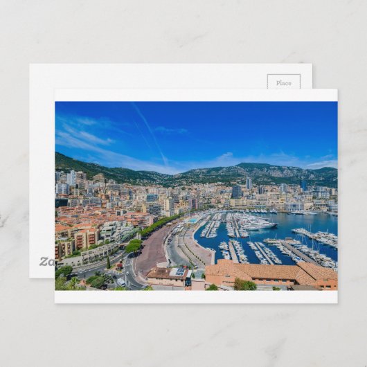 Monaco Skyline Briefkaart (Voorkant / Achterkant)