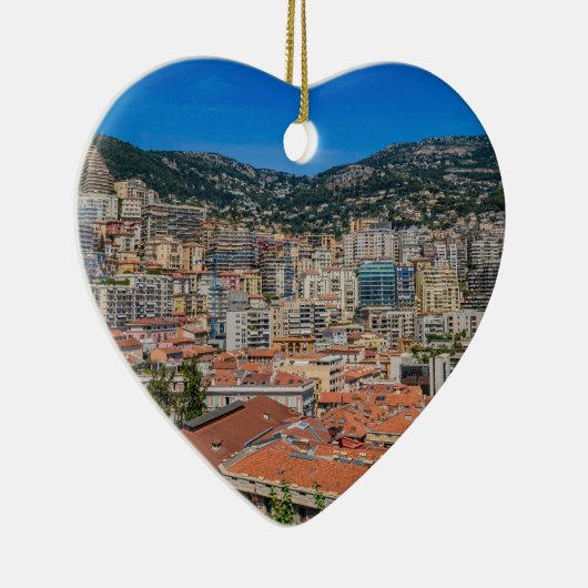 Monaco Skyline Keramisch Ornament (Rechts)