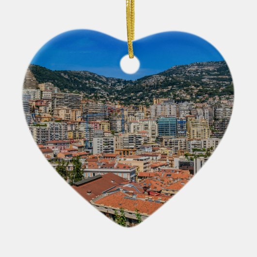 Monaco Skyline Keramisch Ornament (Voorkant)