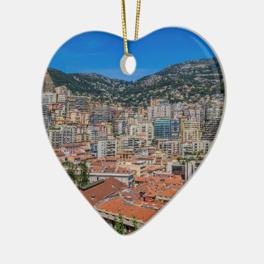 Monaco Skyline Keramisch Ornament (Links)